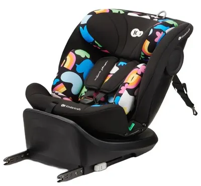 Scaun auto KinderKraft - I-Grow 360°, i-Size, IsoFix, 40-150 cm, Happy Shapes