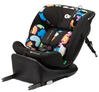 Scaun auto KinderKraft - I-Grow 360°, i-Size, IsoFix, 40-150 cm, Happy Shapes