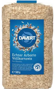 Orez Arborio integral organic, pentru risotto, 500 g, Davert