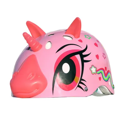 Casca de protectie cu lumini, Street Jam, Magic Unicorn, Marimea S, Roz