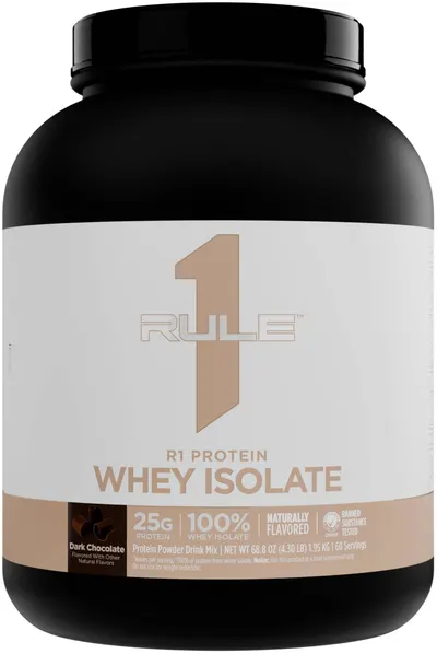 R1 Protein Naturally Flavored, ciocolată fudge, 1.95 kg, Rule1
