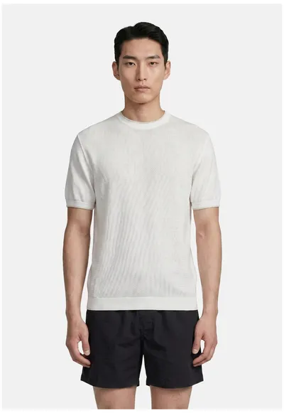 Tricou cu decolteu la baza gatului - Alb