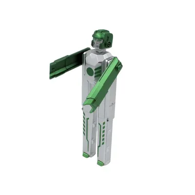 Pix funny robot verde-argintiu colecția aviație