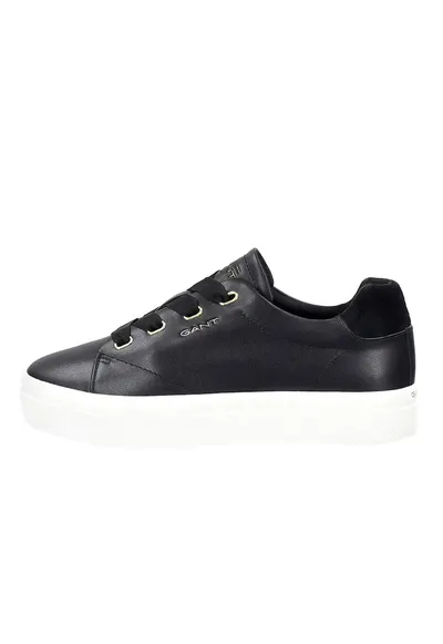 Pantofi sport cu talpa flatform Avona - Negru/Alb optic