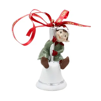 Decorațiune Ginza, Regatul de Crăciun, Royal, Elf pe clopoțel, 8 cm