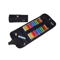 Penar echipat roll-up, 24culori/set + ascutioare + guma de sters, Polycolor Koh-I-Noor
