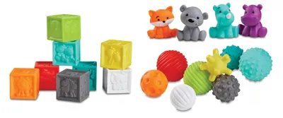 Set de jucării senzoriale Infantino pentru bebeluși - 20 de piese