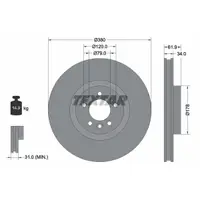 Disc frana TEXTAR 92235605