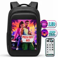 Ghiozdan Timebox, Smart cu Display LED, WiFi, Waterproof, Negru - Default Title