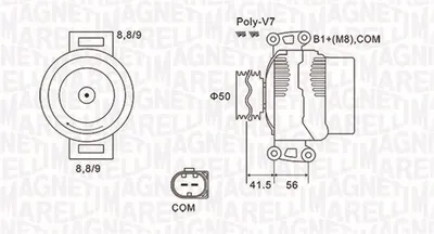 Alternator (14v, 180a) Mercedes a (w169), a (w176), C T-Model (s203), C T-Model (s204), C (w203), C (w204), Clk (a209), Clk (c209), Cls (c218), E (a207), E (c207) 1.8d 2.0d 3.0d Dupa 2004