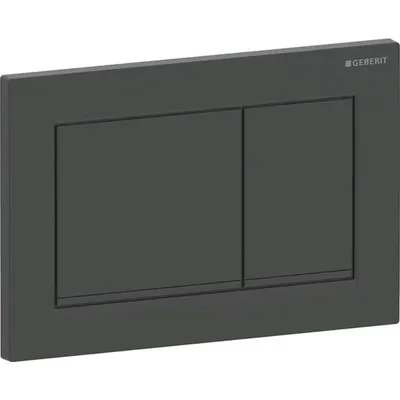 Clapeta actionare dubla rezervor wc negru mat cu banda de design de culoare negru lucios Geberit Omega20
