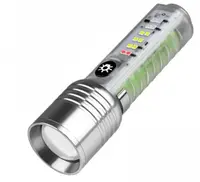 Mini lanterna de mana BL 520D COB + XPE magnetica lupa tip C