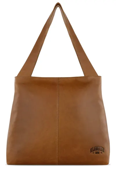 Geanta de umar dama - seria Rush Katrina - KD1314 - 43 x 12 x 31.5 - piele naturala - Maro cognac