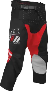 Pantaloni atv cross copii Thor Launchmode Futura, culoare negru rosu, marime 26