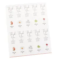 Stickere lungi ovale cu mesaj Thank you - model 2 (set 100 buc) - Default Title