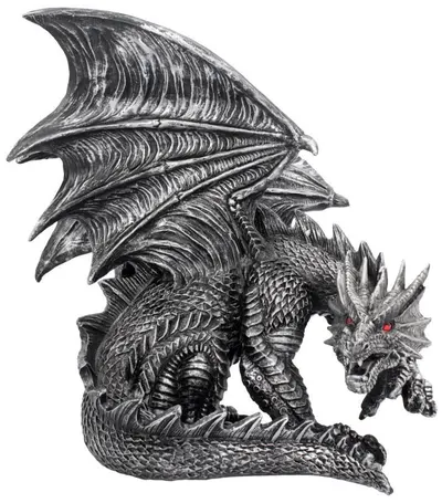 Statuetă Nemesis Now Adult: Dragons - Obsidian Dragon, 25 cm