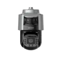 Camera exterior IP Speed Dome PTZ cu lentila tripla si iluminare duala Hikvision Darkfighter TandemVu DS-2SF8C442MXG1-ELWY/26, 4 MP, 2.8 mm - 6-252 mm, IR/lumina alba 300/30 m, auto-tracking, difuzor, zoom optic 42X, slot card, PoE