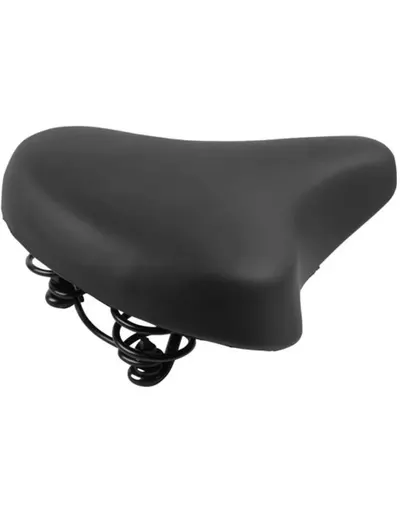 Șa universală neagră pentru bicicletă cu suspensie - Confortabilă, unisex