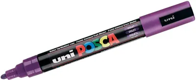 Marker permanent cu varf rotund Uni Posca - PC-5M, 2.5 mm, mov