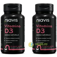Pachet Vitamina D3 Naturala 4000ui 60cps+60cps