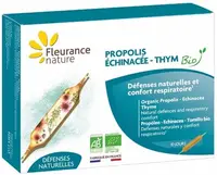 Propolis bio, echinacea și cimbru, 10 fiole, Fleurance Nature