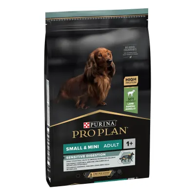 Hrana uscata caini adulti talie mica PURINA PRO PLAN Small & Mini adult Opti Digest, cu miel 7kg