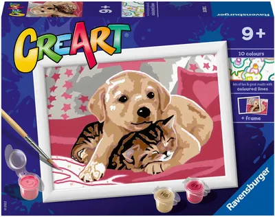 Set de pictură după numere Ravensburger CreArt - Prietenii păturii