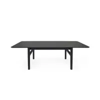 Masă de dining extensibilă cu aspect de lemn de stejar cu blat suplimentar 90x180 cm Curved – Woodman