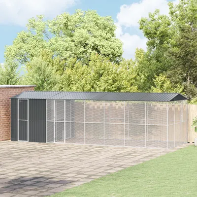 Gossi colivie de pasari cu extensie, antracit, 310x838x247 cm, otel