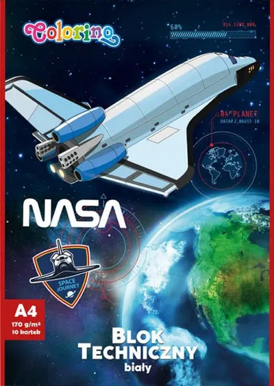 Bloc de desen Colorino Nasa - A4, 10 foi