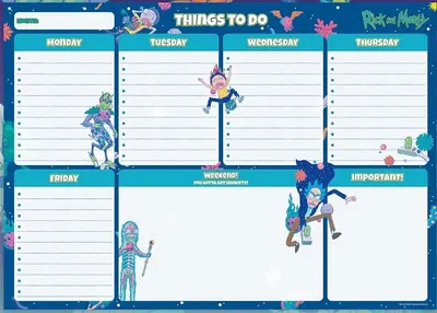 Planner saptamanal Grupo Erik - Rick si Morty, A4, 54 file