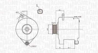 Alternator (12v, 110a) Potrivit Renault Clio Ii, Clio Ii Hatchback, Kangoo, Kangoo Express, Thalia I 1.9d 2.0 08.97