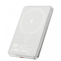 Baterie Externa Wireless BWOO P79, 5000mAh, 20W, PD + FQI, 1 x QI - 1 x USB-C, Gri