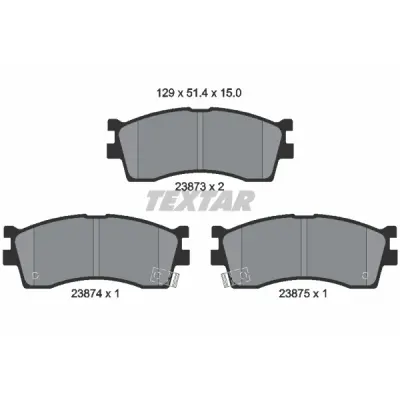 Set placute frana, frana disc TEXTAR 2387301