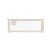 Protectie laterala pat, Primabobo, Classic, 160 cm, Inaltime reglabila 73-92 cm, Cu plasa respirabila, Prevazuta cu un buzunar, Bej