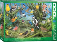 Puzzle Eurographics din 1000 de piese - Pasari in gradina, John Francis