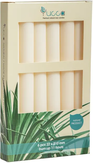 Set de lumânări Yucca - Ecru , 6 buc.