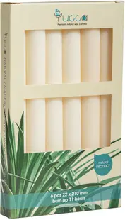 Set de lumânări Yucca - Ecru , 6 buc.