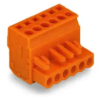 1-conductor female plug; angled; 2.5 mm²; Pin spacing 5.08 mm; 23-pole; 2,50 mm²; orange