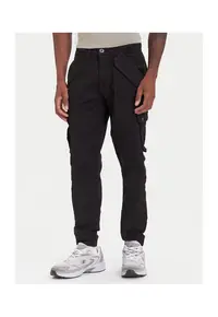 Pantaloni pentru barbati - bumbac/elastan - negru