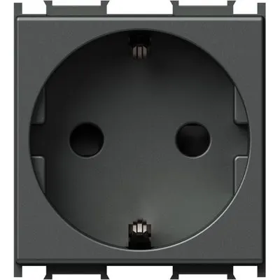 Modul Priza SCHUKO+KS2P+E 16A 250V~ 2M antracit, TEM Modul TEM-VM10AT-U