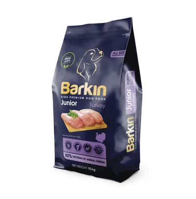 Barkin Junior All Size - Hrana uscata premium - Curcan - 15kg