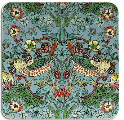 Suport pentru pahare - Strawberry Thief - Teal