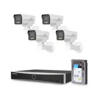Sistem supraveghere IP exterior basic Hikvision 4EXTIR50-4MP-HDD, 4 camere, 4 MP, IR 50 m, 2.8 - 12 mm, PoE, HDD 1 TB