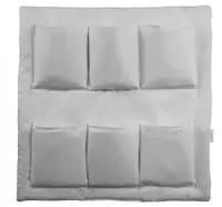 Organizator pentru patut copii BabyMam cu 6 buzunare spatioase, fixare rapida cu velcro, dimensiune 60 x 60cm, White