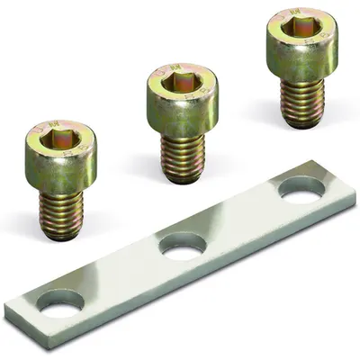 Jumper bar with screws; 3-way; for high-current terminal blocks with 2 stud bolts M6