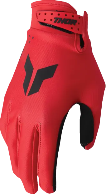 Manusi copii atv cross Thor LaunchMode Split, culoare rosu, marime YM