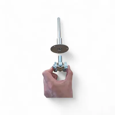 Piesa de conexiune din inox pentru impamantarea naturala a cladirii