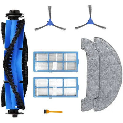 Set accesorii PAA-home compatibile cu aspiratorul robot Proscenic 850T, 1 perie centrala, 2 lavete, 2 perii laterale, 2 filtre si perie curatare