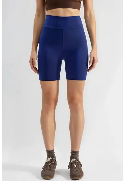Pantaloni scurti - talie inalta 250390 - Bleumarin